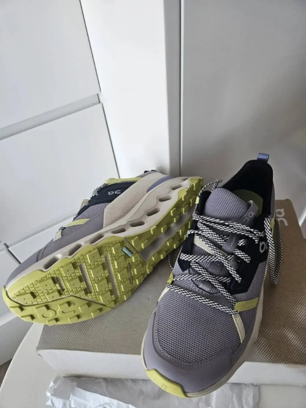 On Cloud Hiking Sneakers Purple Lime Women’s US 8
